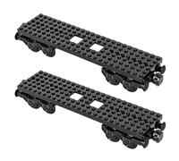ALKNOT Zugwaggon - Set di 2 mattoncini da costruzione per treno merci, accessori per ferrovia, base di treno, accessori