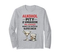 Alkohol Pity Z Umiarem PRL Parodia Umorismo Maglia a Manica
