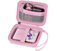 ALKOO Custodia per fotocamera digitale VAHOIALD FHD 1080P / per Camkory Digital Point and Shoot/per Kodak PIXPRO FZ45-BK 16MP Vlogging/per IWEUKJLO/per Nsoela, supporto per scheda SD More- Rosa (solo