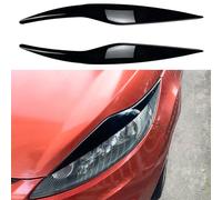 ALKOY 2PCS Anteriore Faro Sopracciglio Palpebra Adesivi, Compatibile per Ford Fiesta MK6 2008-2011 2012, Auto Copertura Decorativa Adesivi per Decorazione,Gloss Black