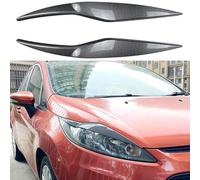 ALKOY 2PCS Anteriore Faro Sopracciglio Palpebra Adesivi, Compatibile per Ford Fiesta MK6 2008-2011 2012, Auto Copertura Decorativa Adesivi per Decorazione, Carbon Fibre Look
