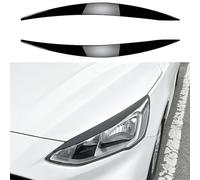 ALKOY 2PCS Anteriore Faro Sopracciglio Palpebra Adesivi, Compatibile per Ford Focus MK4 2019-2021 2022, Auto Copertura Decorativa Adesivi per Decorazione,Gloss Black