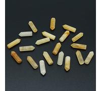 ALKOY Cristallo naturale grezzo pietre semi-preziose prisma esagonale testa di proiettile bacchetta magica decorazione per la casa ornamenti in cristallo aura (colore: giada gialla, dimensioni: 10