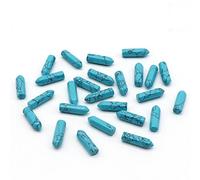 ALKOY Cristallo naturale grezzo pietre semi-preziose prisma esagonale testa proiettile bacchetta magica decorazione per la casa ornamenti in cristallo aura (colore: blu turchese, dimensioni: 4 pezzi