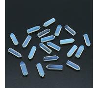 ALKOY Cristallo naturale grezzo pietre semi-preziose prisma esagonale testa proiettile bacchetta magica decorazione per la casa ornamenti in cristallo aura (colore: opale, dimensioni: 10 pezzi - 6 x