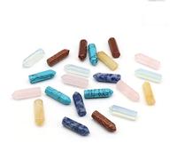 ALKOY Cristallo naturale grezzo pietre semi-preziose prisma esagonale testa proiettile bacchetta magica decorazione per la casa ornamenti in cristallo aura (colore: colori misti, dimensioni: 10 pezzi