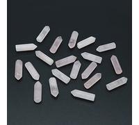 ALKOY Cristallo naturale grezzo pietre semi-preziose prisma esagonale testa proiettile bacchetta magica decorazione per la casa ornamenti in cristallo aura (colore: quarzo rosa, dimensioni: 10 pezzi