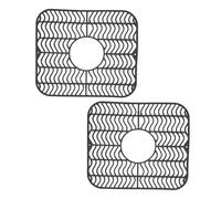 Alksubbm 2 pezzi Grip Rippled Silicone Lavello Liner Grigio Chiaro | Silicone morbido, resistente ai graffi, asciutto, piscina dell'acqua durante la pulizia, protegge le pentole dai danni