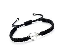 Alksubbm Ciondolo regolabile ad ancora con ciondolo in acciaio inossidabile e corda realizzata a mano, accessorio alla moda unisex, ideale da indossare tutti i giorni, Misura unica, come descritto