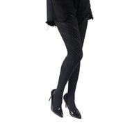 Alksubbm Collant a tutta lunghezza con linee diagonali punteggiate | Tessuto 200 denari, motivo a linee diagonali, copertura completa delle gambe con una forma a piedi chiusi e struttura