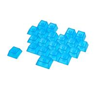 Alksubbm Collezione di keycap trasparenti a tema appannato, 21 tasti, layout ergonomico che si illumina attraverso l'effetto per tastiere meccaniche, kit di ricambio senza attrezzi