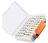 Alksubbm Contenitore per batterie in ABS trasparente per 72 pile AA o piccole con imbottitura in schiuma rimovibile e chiusura robusta, scatola robusta per riporre le batterie