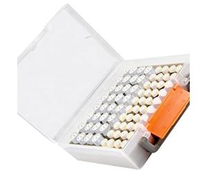 Alksubbm Contenitore per batterie in ABS trasparente per 72 pile AA o piccole con imbottitura in schiuma rimovibile e chiusura robusta, scatola robusta per riporre le batterie