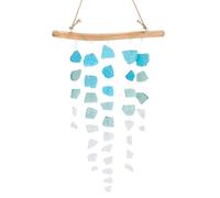 Alksubbm Decorazione sospesa in vetro di mare con orizzontale, A | Variazione di colore e forma, pezzi che toccano come il vento ondeggia ogni filo, accento sospeso per un balcone