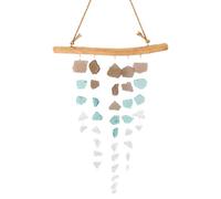 Alksubbm Decorazione sospesa in vetro di mare con orizzontale, B | Variazione di colore e forma, pezzi che toccano come il vento ondeggia ogni filo, accento sospeso per un balcone