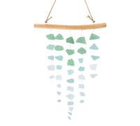 Alksubbm Decorazione sospesa in vetro di mare con orizzontale, D | Variazione di colore e forma, pezzi che toccano come il vento ondeggia ogni filo, accento sospeso per un balcone