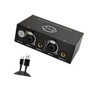 Alksubbm DSP - Soppressore per microfono con due ingressi, A | Uscite da 6,35 mm, alimentazione di tipo C per riunioni di karaoke di voce da palco
