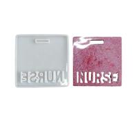 Alksubbm Etichetta robusta del nome del silicone per i distintivi del pass del lavoro degli studenti che lavorano nel simbolo di colore bianco