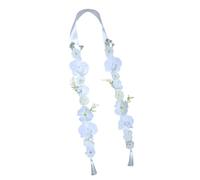 Alksubbm Garment Lei Decor Ribbon, bianco latte | Gancio preformato, accento di styling floreale per esposizione di abiti da sposa