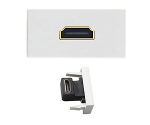 Alksubbm Modulo multimediale HDTV femmina a femmina, facile installazione per prese a terra, piastre da parete, supporto per facile installazione, connettore Hdtv accessorio