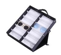 Alksubbm Organizer compatto per occhiali da sole con struttura in tessuto, alla moda, ideale per presentare gli occhiali da vista, Misura unica, come descritto