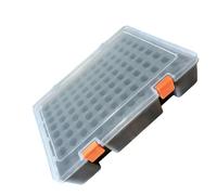 Alksubbm Porta batterie compatto per conservare in modo sicuro 64 pile AA o 36 piccole celle con imbottitura morbida per l'accesso domestico custodia per batteria regalo