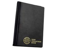 Alksubbm Portamonete dal design compatto con tecnologia anti scolorimento per organizzatori di valuta di valore album in pelle PVC Storage Album