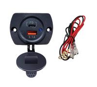 Alksubbm Ricarica auto con tecnologia 12V-24V Doppia porta USB universale surriscaldamento indicatori LED caricabatterie USB per auto