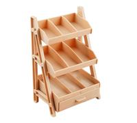 Alksubbm Scaffale del negozio di dessert finge mobilia del gioco, colore di | Supporto triplo con cassetto per la disposizione delle scene, decorazione per la sala espositiva