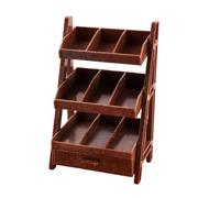 Alksubbm Scaffale del negozio di dessert fingere mobili del gioco, colore | Supporto triplo con cassetto per la disposizione delle scene, decorazione per la sala espositiva