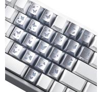 Alksubbm Set di 21 tasti ergonomici con design a farfalla e amore, trasparenti, per ridurre l'affaticamento della digitazione, si illuminano i keycaps