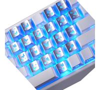Alksubbm Set di 21 tasti ergonomici con design a farfalla e amore, trasparenti, per ridurre l'affaticamento della digitazione, si illuminano i keycaps