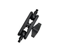 Alksubbm Supporto per telefono con testa a sfera da 17 mm, doppia vite | Corpo in lega di alluminio nero, due giunti girevoli, cambi di posizione per componenti e accessori per montaggio fotocamera