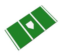 Alksubbm Tappetino da lancio trasportabile e antiscivolo, 120 x 200 cm, per allenamento di baseball e baseball, con disposizione realistica ed esempio corretto, tappetino professionale per il lancio