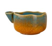 Alksubbm Vaso per il risciacquo della frutta in ceramica con profilo | Ciotola con beccuccio laterale per cuochi casalinghi, piccola produzione drenante, servire ordinatamente