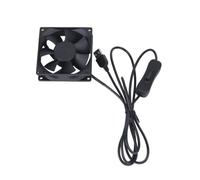 Alksubbm Ventilatore per console 80 mm USB 5 V | 69 CFM Movimento Aria con Cavo di Controllo per Router DVR Computer Case Dispositivo di Raffreddamento Progetto Uso Casa