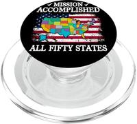 All 50 States Mission Accomplished Visit all 50 USA states PopSockets PopGrip per MagSafe