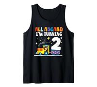 all Aboard Im Turning 2 2 Compleanno 2 Anni 2 Anni Canotta