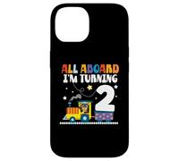 All Aboard Im Turning 2 2 Compleanno 2 anni 2 anni Custodia per iPhone 14