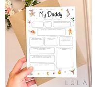 All About Daddy Biglietto di auguri di Natale A5 con busta, questionario per papà, biglietto di Natale per papà, biglietto di auguri per papà, tutto su papà