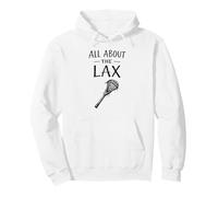 all About The LAX Regalo di Gioco Lacrosse Player LAX Felpa con Cappuccio