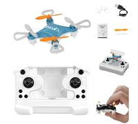 All-Ages Mini Drone with Easy Stunt Flights & 360° Tricks - Perfect Beginner-Friendly Flyer,360°flips,Mini Drone with LED & Altitude Hold & Propeller Protection For Boys And Girls (Blue)