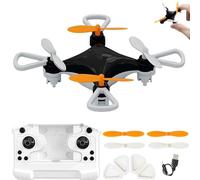 All-Ages Mini Drone with Easy Stunt Flights & 360° Tricks - Perfect Beginner-Friendly Flyer, Remote Little Aerobatic 4-Axis Drone with LED Light & Propeller Protection & Altitude Hold (Black)