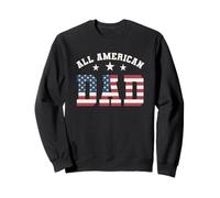 All American Dad 4 luglio festa del papà bandiera degli Stati Uniti per il padre Felpa