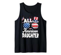 all American Daughter American Flag Sunglasses 4th of July Canotta