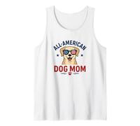 All American Dog Mom - Simpatico design patriottico per gli amanti degli animali domestici Canotta
