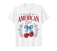 All American Girl Cherry Coquette Bow 4 luglio Donne Bambini Maglietta