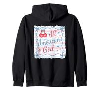 All American Girl Cherry Stars Pride Felpa con Cappuccio
