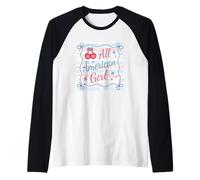 All American Girl Cherry Stars Pride Maglia con Maniche Raglan
