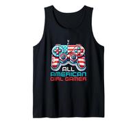 All American Girl Gamer Videogioco 4 luglio Donne Bambini Canotta
